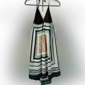 Old Navy Silky Geometric Backless Baby Doll Dress Sz M